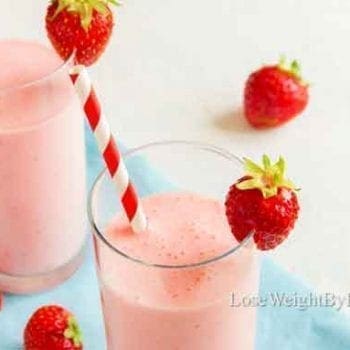 Strawberry Banana Smoothie with Ice Cream