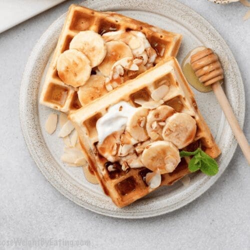 Peanut Butter Banana Waffles Recipe