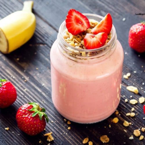 Healthy Strawberry Banana Protein Smoothie