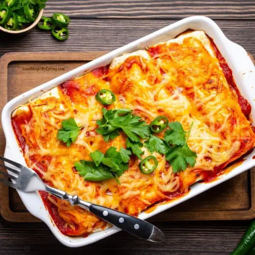 Low Calorie Chicken Enchiladas