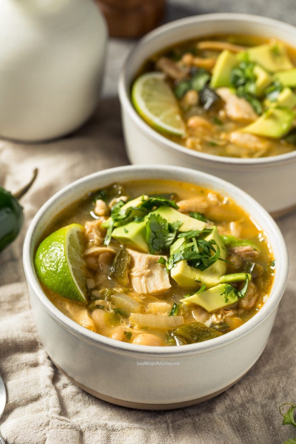 Low Calorie White Chicken Chili