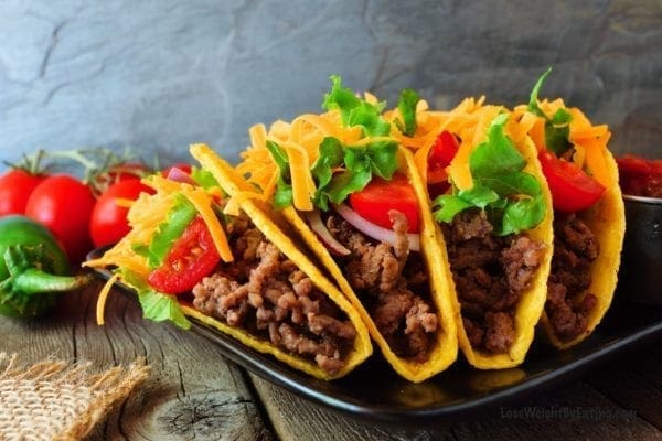 low calorie beef tacos