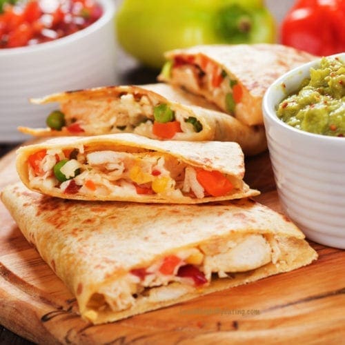 low calorie chicken quesadilla