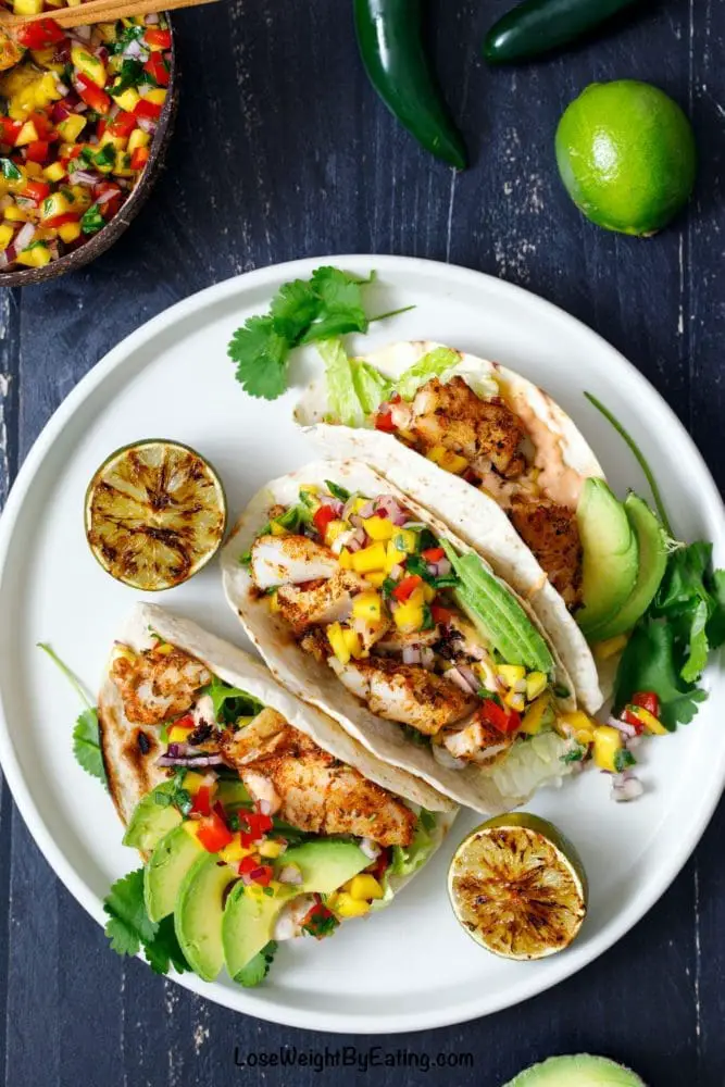 The Best Fish Tacos Recipe {Grilled and Low Calorie}