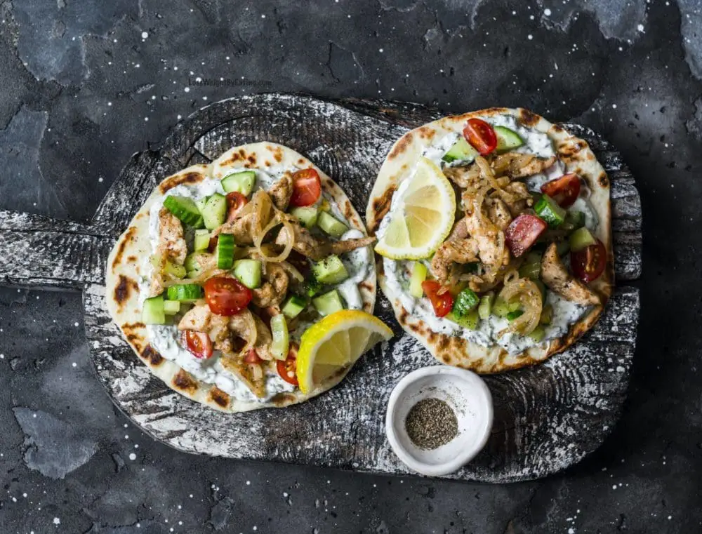 Greek Chicken Gyros Recipe with Tzatziki Sauce