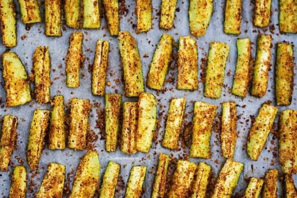 Garlic Parmesan Oven Roasted Zucchini Recipe