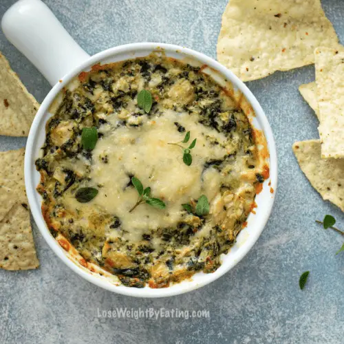 Low Calorie Baked Artichoke Spinach Dip Recipe