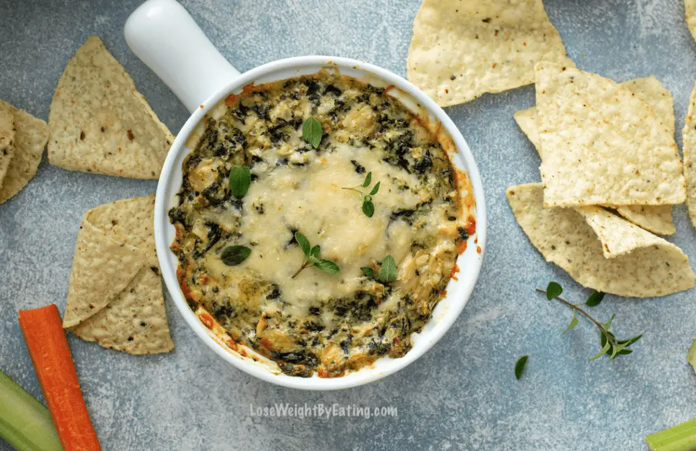 Low Calorie Baked Artichoke Spinach Dip Recipe