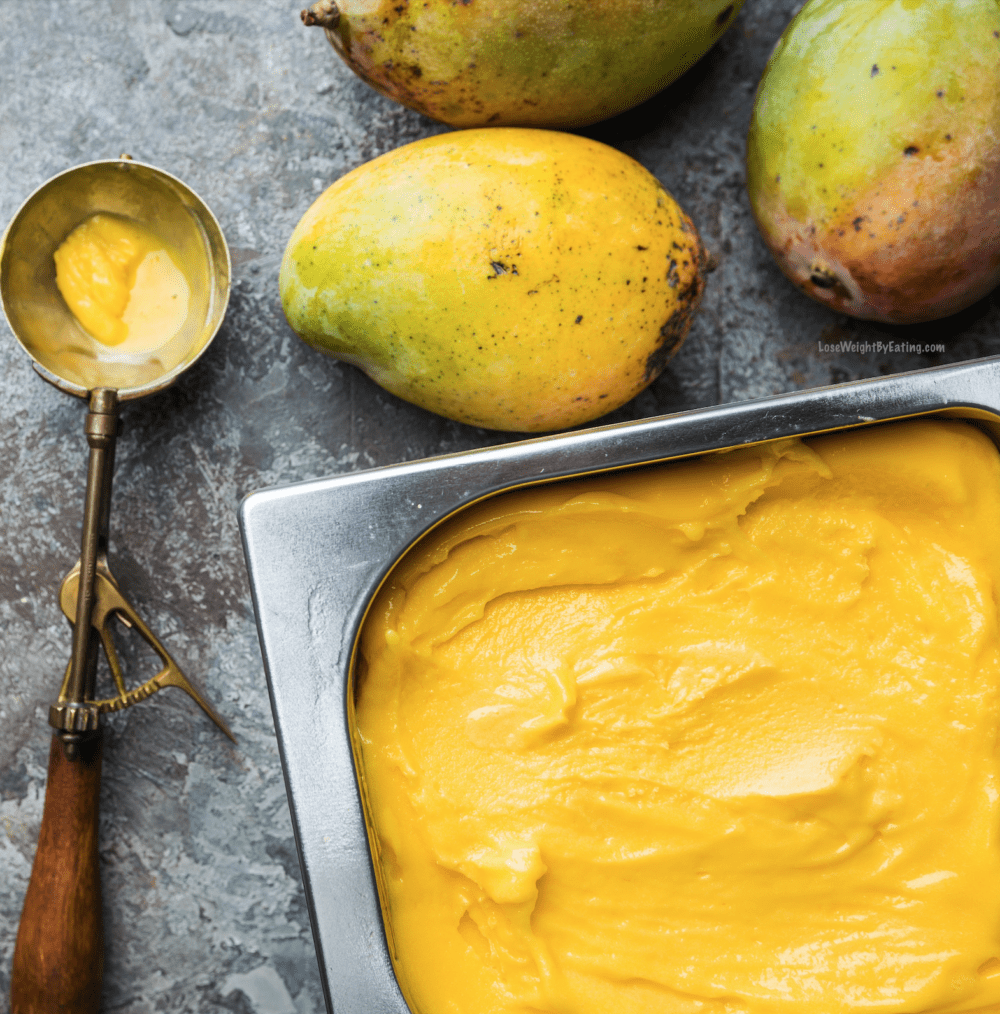 The Easiest Mango Sorbet Recipe Ever