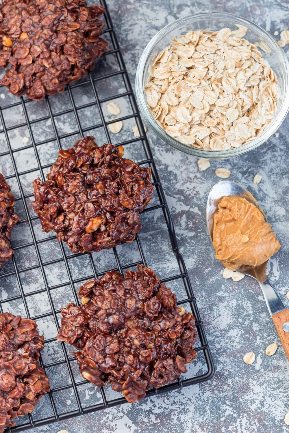 No Bake Chocolate Peanut Butter Cookies