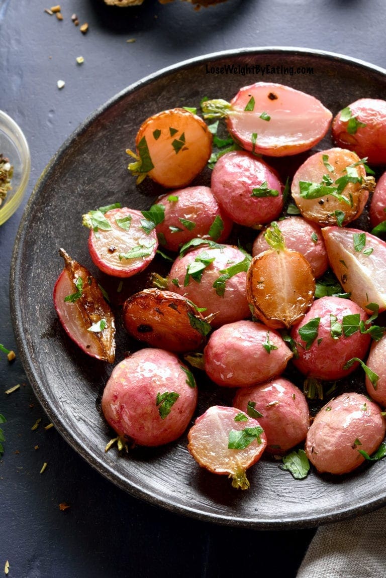 Low Calorie Roasted Radishes