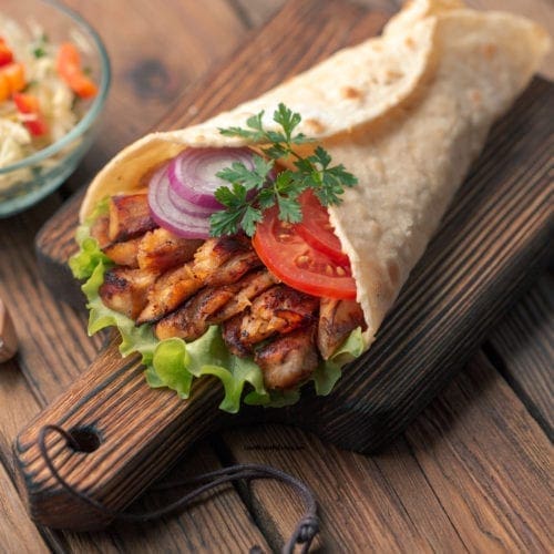 Healthy Chicken Shawarma Wrap Recipe