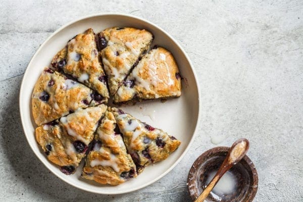 Glazed Lemon Blueberry Scones Recipe