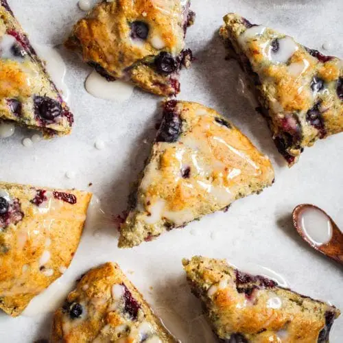 Glazed Lemon Blueberry Scones Recipe