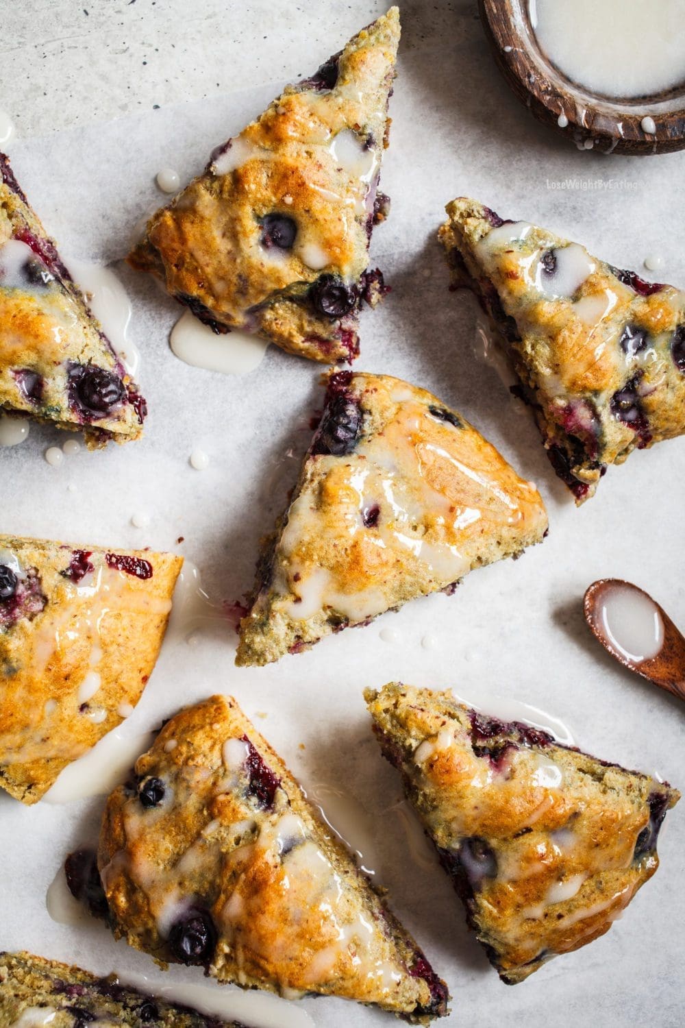 Glazed Lemon Blueberry Scones Recipe