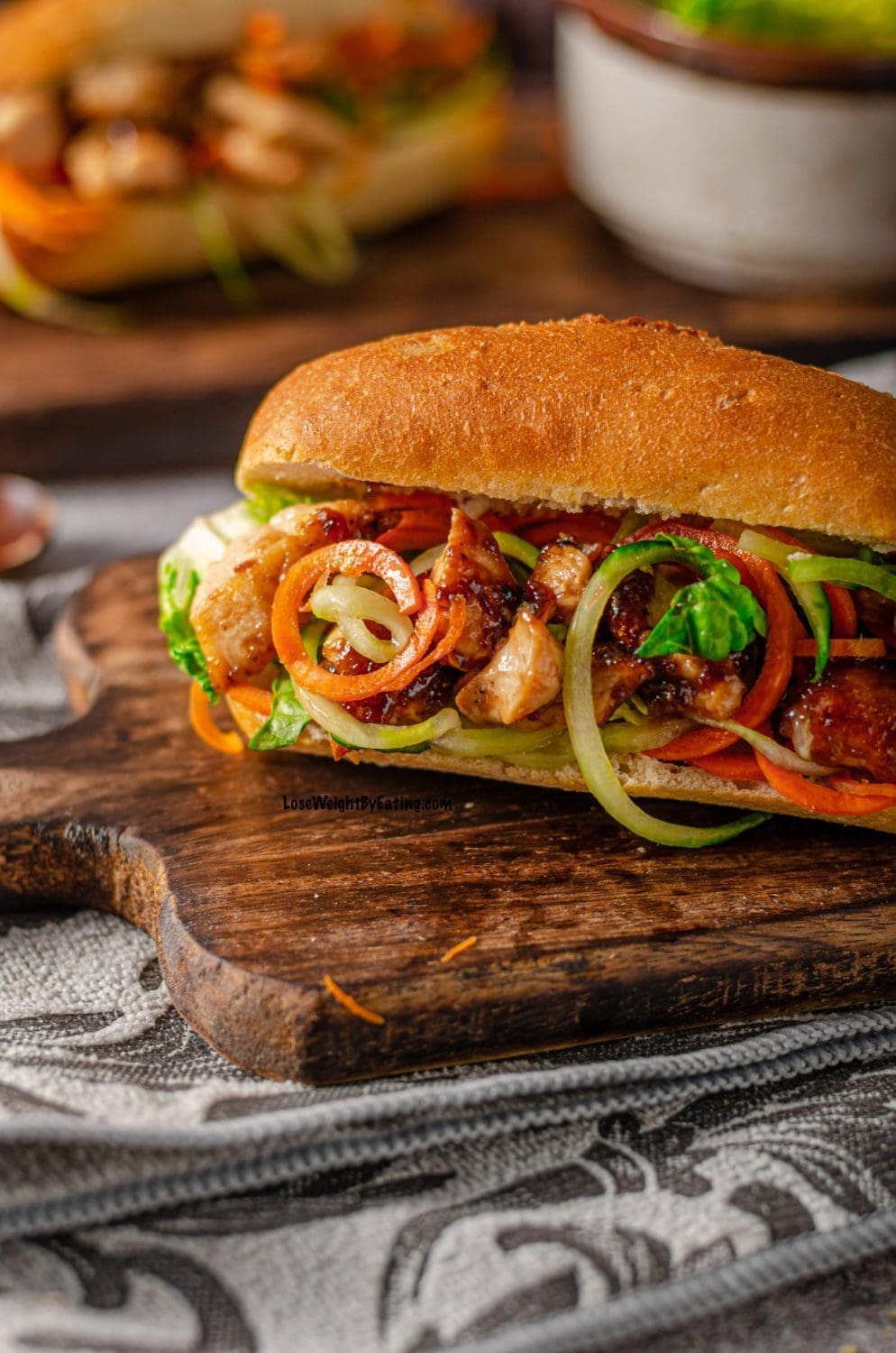 Vietnamese Chicken Banh Mi Sandwich Recipe