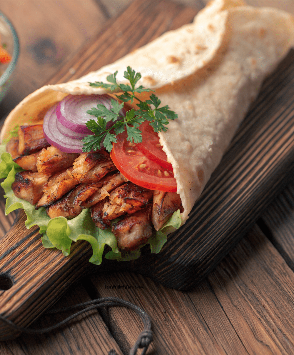 Healthy Chicken Shawarma Wrap Recipe