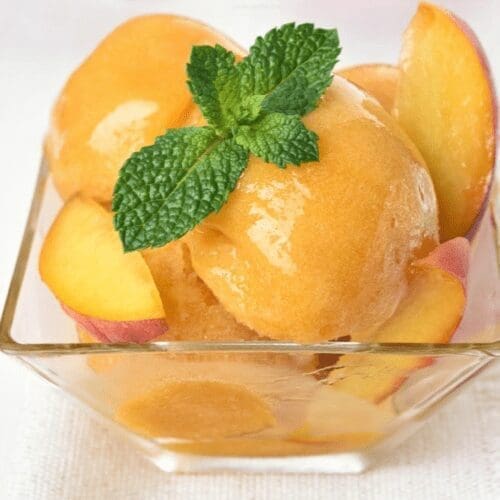 low calorie Peach Sorbet Recipe