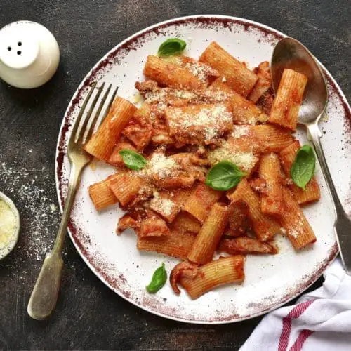 Chicken Parmesan Pasta Rigatoni Recipe