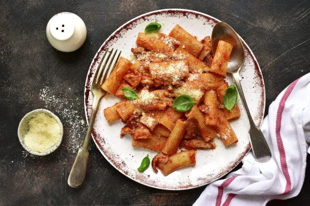 Chicken Parmesan Pasta Rigatoni Recipe