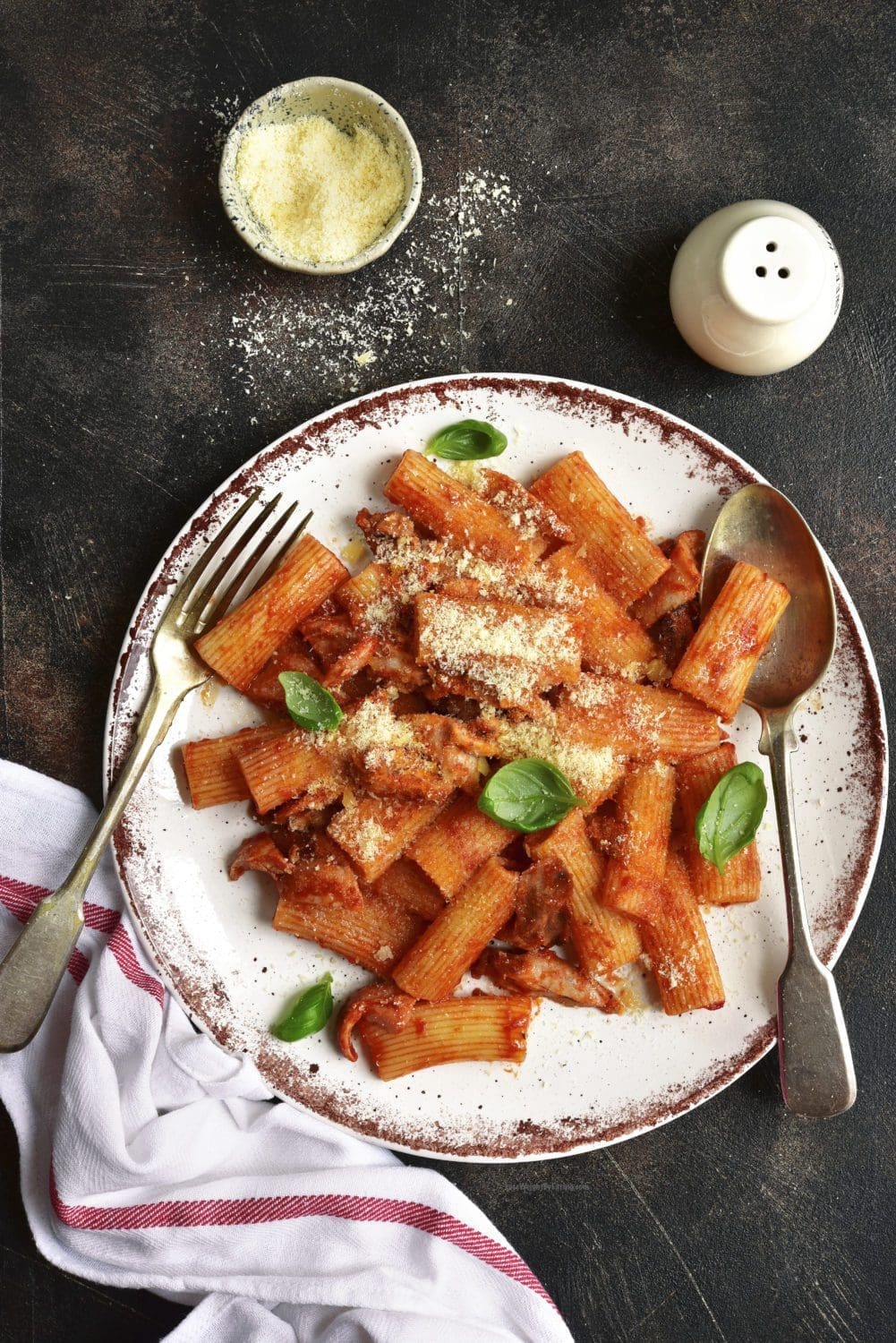 Chicken Parmesan Pasta Rigatoni Recipe