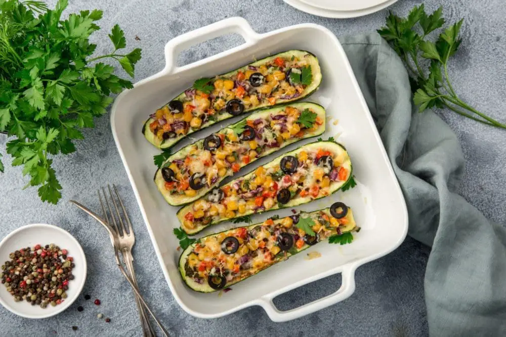 Baked Stuffed Zucchini Boats