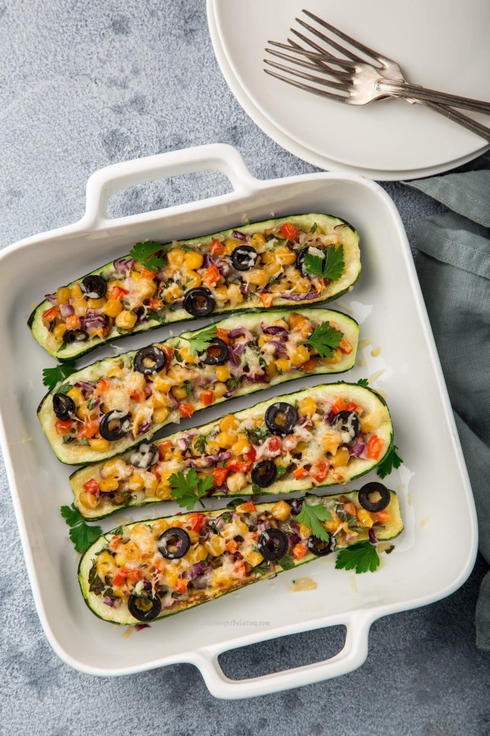 Baked Stuffed Zucchini Boats