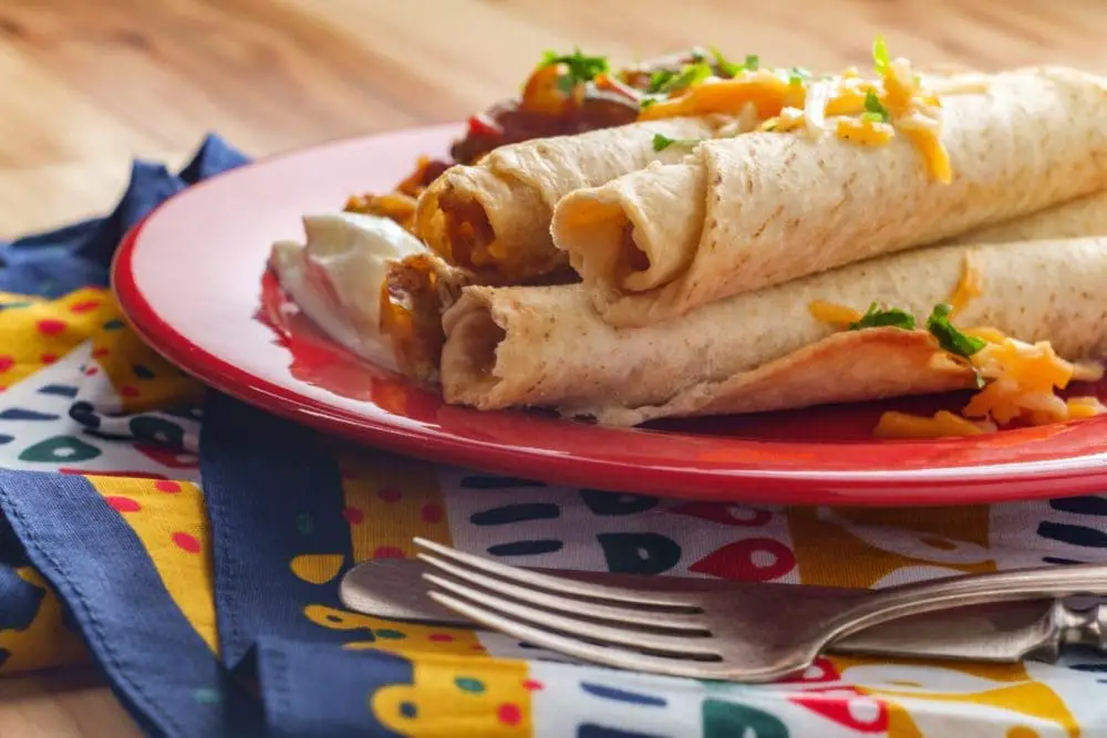 Air Fryer Taquitos with Chicken and Cheese