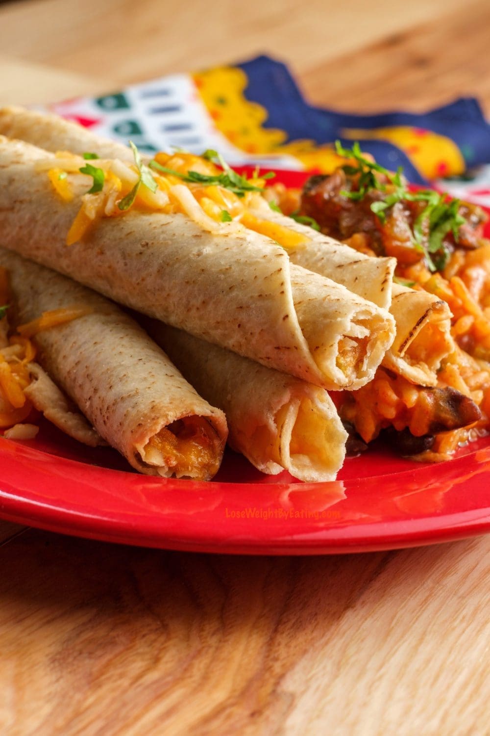 Air Fryer Taquitos with Chicken and Cheese