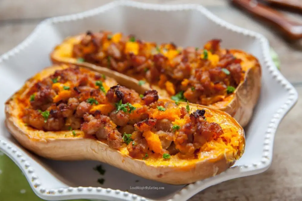 Protein Stuffed Butternut Squash Recipe