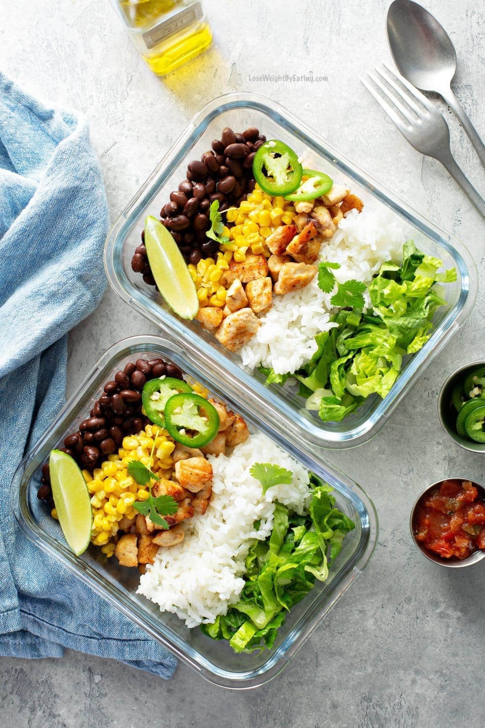 Meal Prep Mexican Chicken Protein Bowls