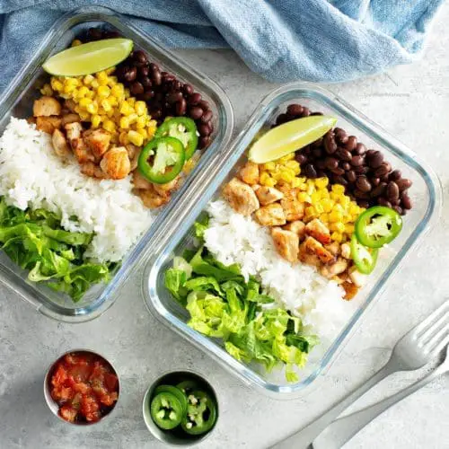 Meal Prep Mexican Chicken Protein Bowls