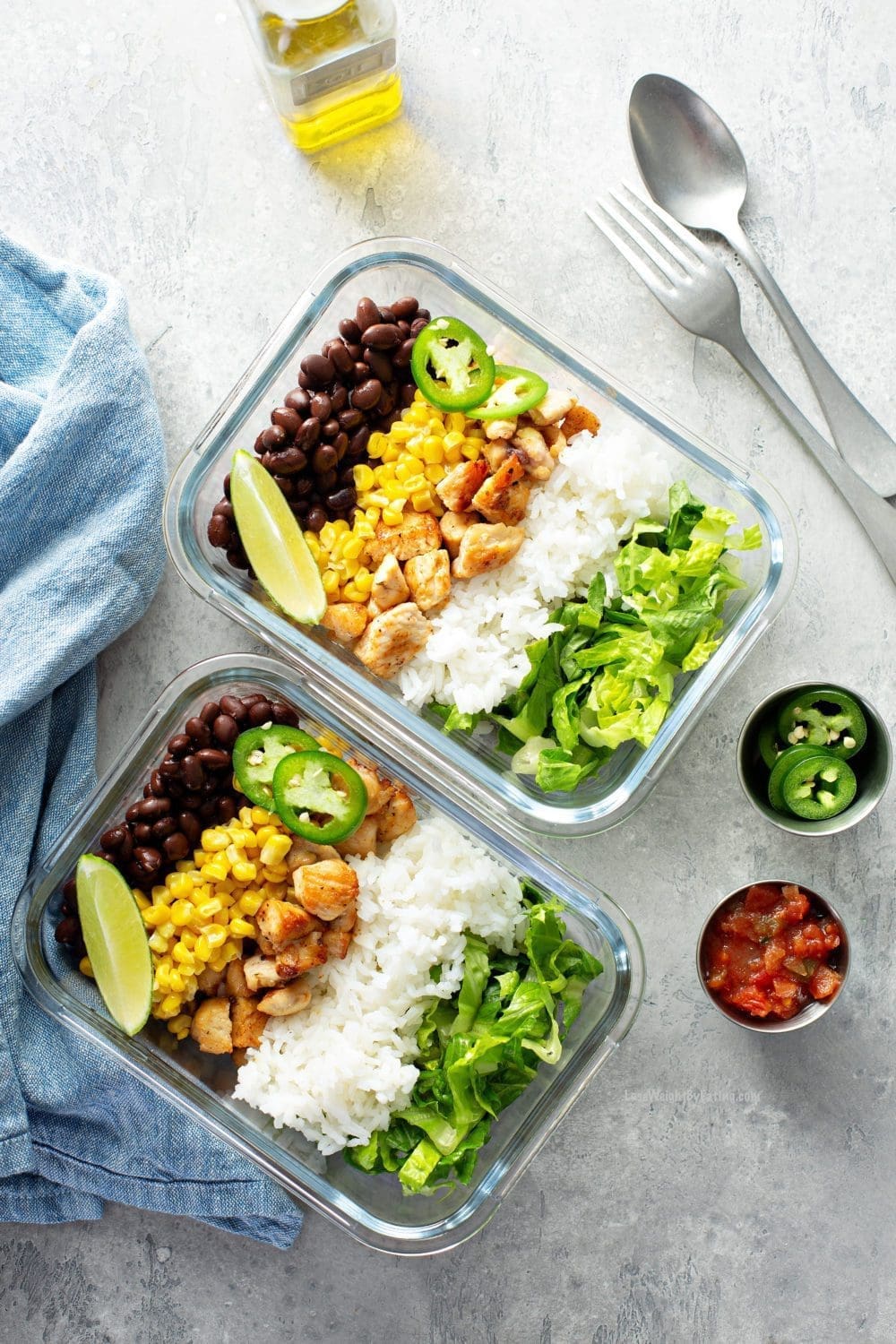 Mexican Chicken Meal Prep Bowls - Green Healthy Cooking