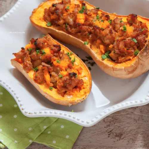 Protein Stuffed Butternut Squash Recipe