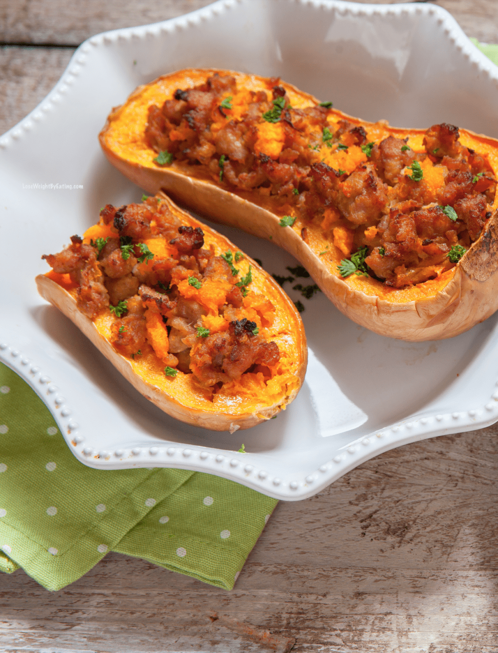 Protein Stuffed Butternut Squash Recipe