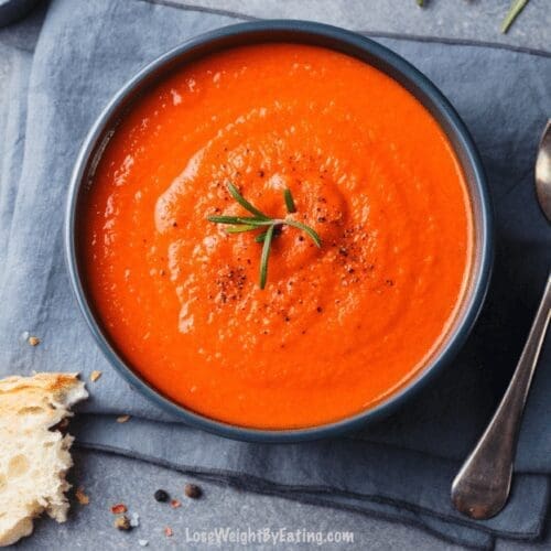 Red Bell Pepper Tomato Soup in the Crock Pot