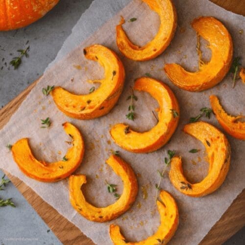 Garlic Thyme Roasted Pumpkin Slices