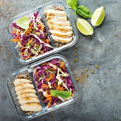 Meal Prep Crunchy Chicken Quinoa Slaw