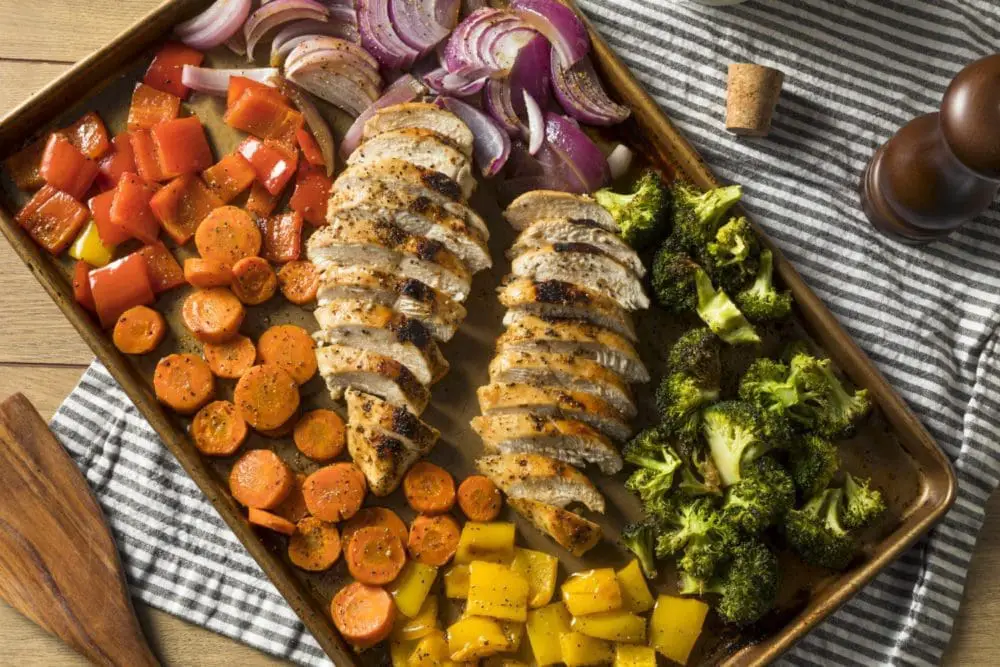 Rainbow Chicken Sheet Pan Dinner Recipe