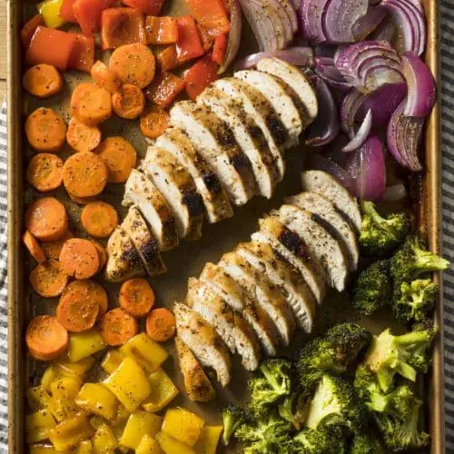 Rainbow Chicken Sheet Pan Dinner Recipe