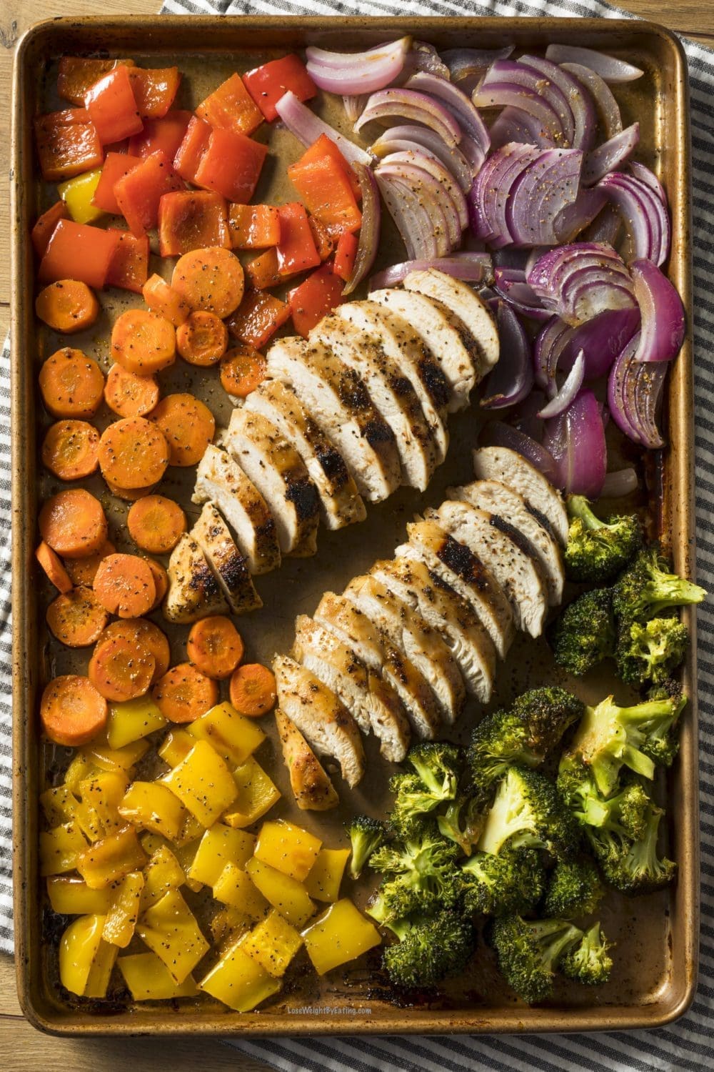 Rainbow Chicken Sheet Pan Dinner Recipe