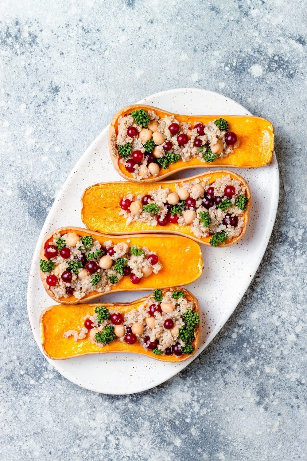 Vegan Stuffed Butternut Squash Recipe