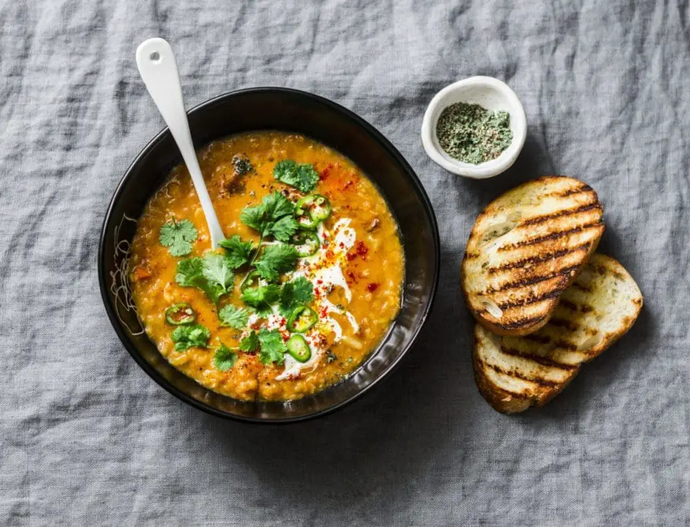 Curried Lentil Soup in Slow Cooker