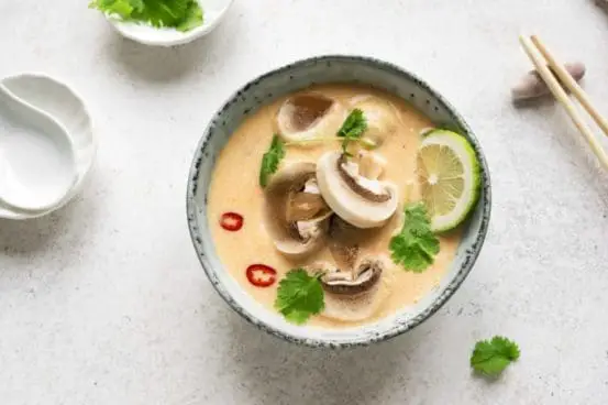 Healthy Chicken Thai Coconut Soup (Tom Kha Gai Soup)