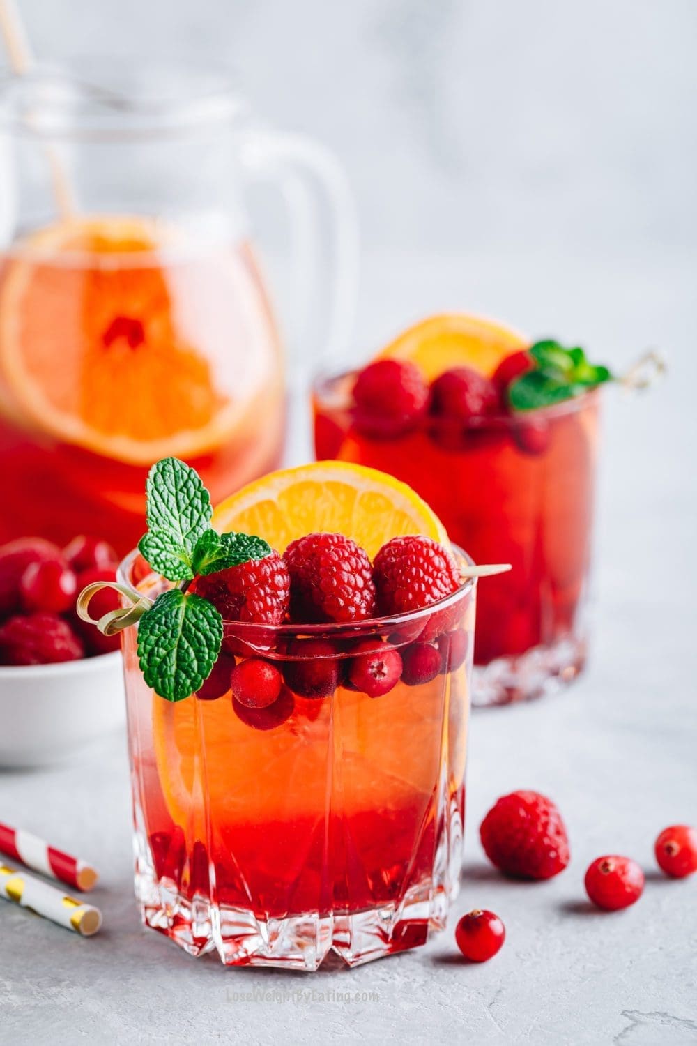 "Flat Belly Water" Cranberry Juice Detox Drink