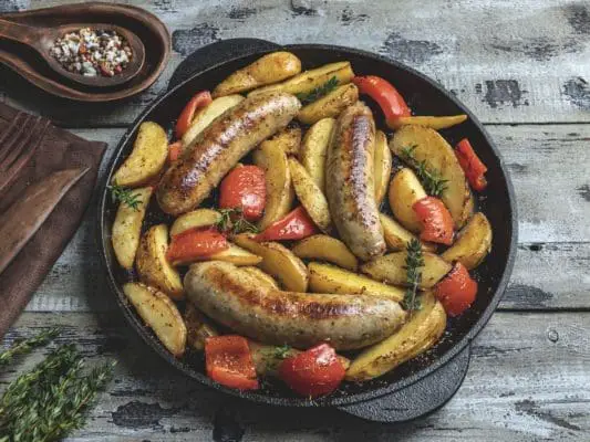 One Pan Baked Italian Sausage Dinner