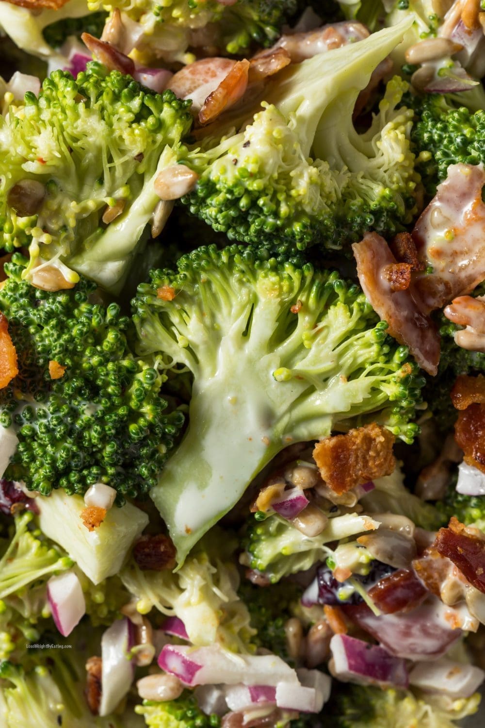 Easy Cold Broccoli Salad with Bacon