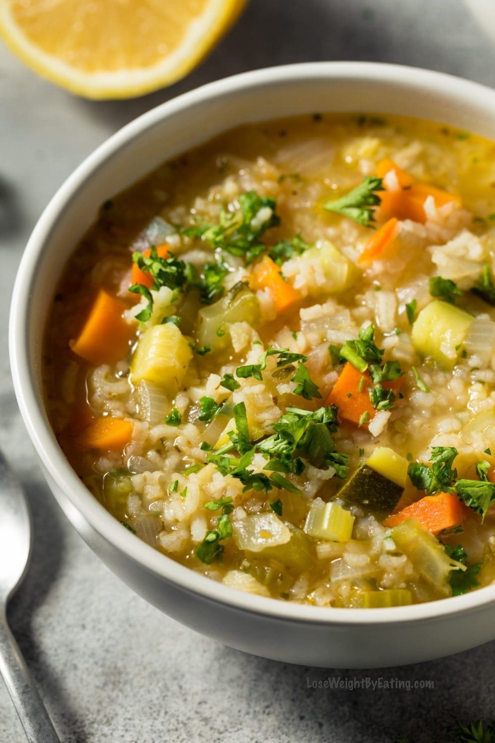 Chicken Rice Soup with Lemon