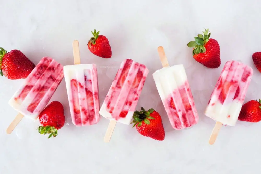 yogurt strawberry popsicles recipe