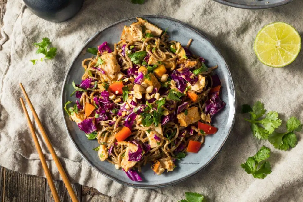 Spicy Chicken Soba Noodle Salad